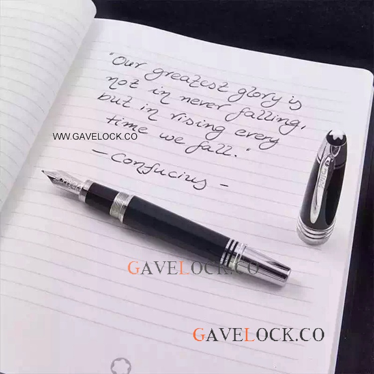 Copy JFK Mont Blanc Balck Barrel Fountain Pen - Special Edition
